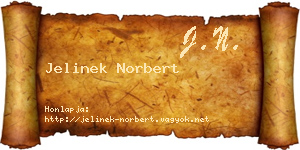 Jelinek Norbert névjegykártya