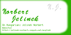 norbert jelinek business card